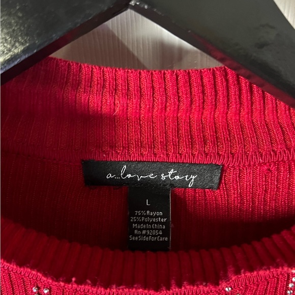Red Scarlet embell sweater - Picture 2 of 4